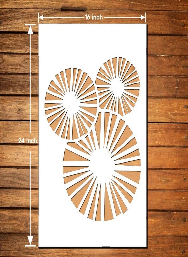 ARandNJ مجموعة استنسل ARandNJ للرسم على الجدران، عبوة واحدة (المقاس: 16 × 24 بوصة)، تصميم زهرة الأقحوان الثلاثية، تصميم قابل لإعادة الاستخدام، مثالي لتزيين غرف الرسم والمعيشة والمكاتب - Image 2
